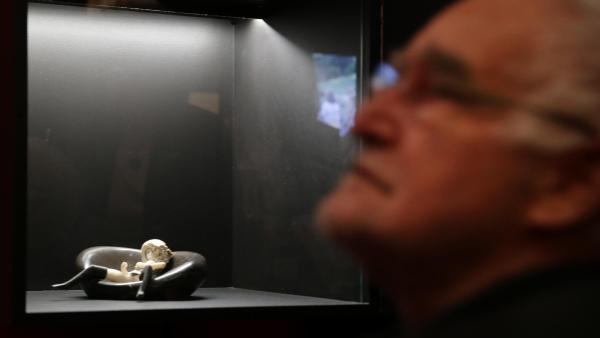 João Cutileiro na exposição pós-pop, organizada pela Fundação Calouste Gulbenkian em 2018.