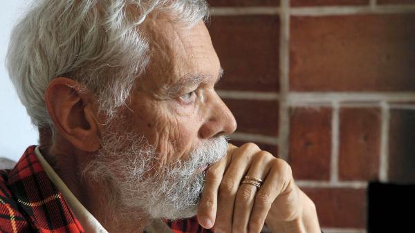 O rosto de José Mattoso de perfil.