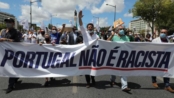 Manifestação do Chega em Lisboa. Junho de 2020. Foto de Miguel A. Lopes/Lusa.