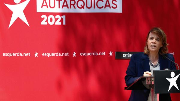 Catarina Martins em Setúbal. Foto de ANTÓNIO COTRIM/Lusa.