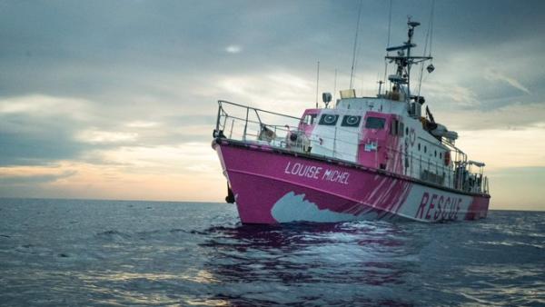 O barco de resgate de migrante Louise Michel. Agosto de 2020. Foto da sua conta de Twitter.