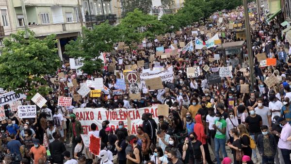 Manifestação anti-racista em Lisboa. Junho de 2020.