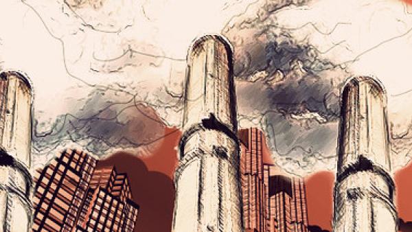 Mercado de carbono. Ilustração de Corporación Ruta N.