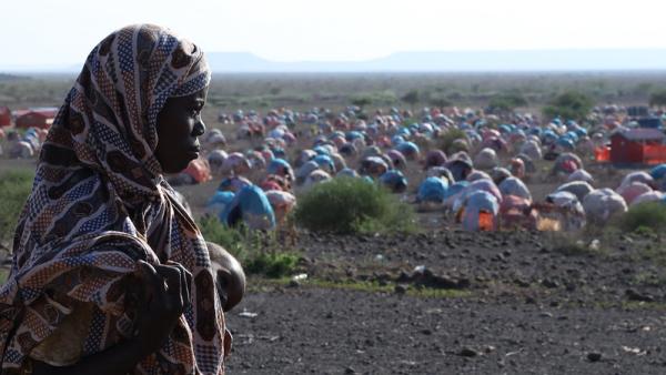 Deslocados internos na Somália por causa da seca. Foto de Nahom Tesfaye/UNICEF/Flickr.