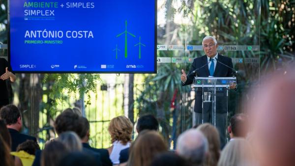 António Costa apresenta o "Simplex do Ambiente". Foto de José Sena Goulão/Lusa.