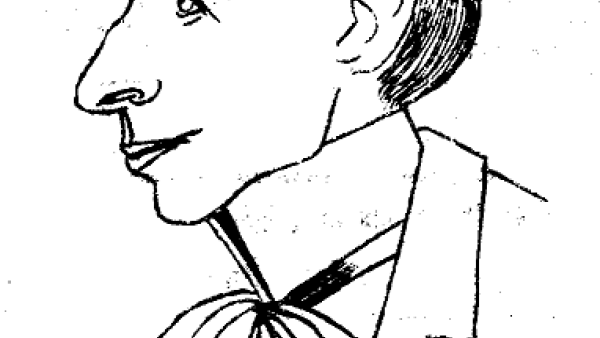 Eduardo Metzner retratado por Almada Negreiros [Diário de Lisboa, 20/02/1922, p.5]