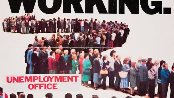 "O Labour não resulta", cartaz de campanha de Margaret Thatcher em 1979. 