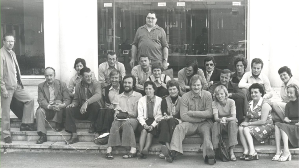 Trabalhadores da LIP em 1974. Foto cedida por Monique Piton e publicada na Jacobin.