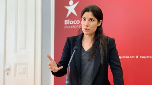 Mariana Mortágua na conferència de imprensa desta segunda-feira, 15 de junho de 2020