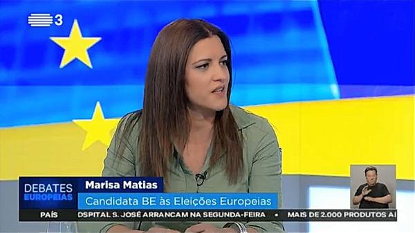 Marisa Matias no debate na RTP3