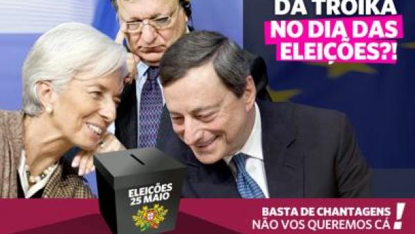 Não à cimeira do BCE no dia 25 de maio.