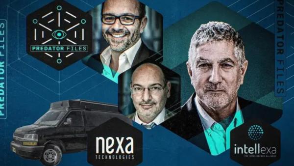 Da esquerda para a direita, os diretores e accionistas da Nexa, os franceses Stéphane Salies (em cima) e Olivier Bohbot, e o israelita Tal Dilian, fundador e diretor executivo da Intellexa