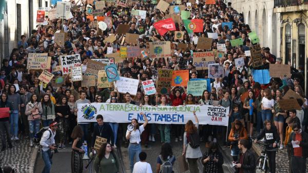 Manifestação da Greve Climática Estudantil em Lisboa, 15 de março de 2019. Foto de Paula Nunes.