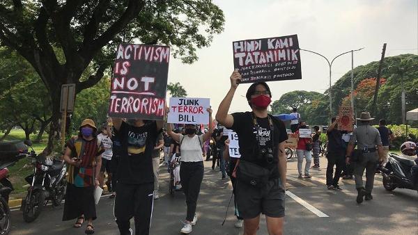 Protesto contra a lei anti-terrorista nas Filipinas, 4 de junho de 2020 - Foto do site de Focus on the Global South