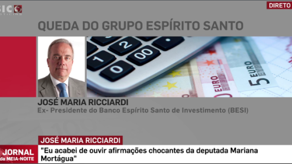 Banqueiro Ricciardi ataca desabridamente Mariana Mortágua