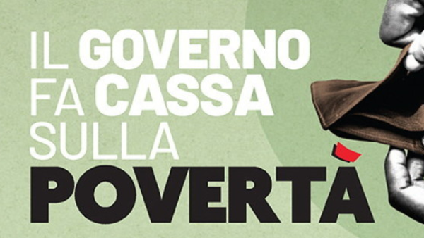 Pormenor de um cartaz da CGIL.