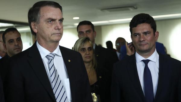 Bolsonaro e Moro em visita ao Supremo Tribunal Federal. Foto José Cruz/Agência Brasil