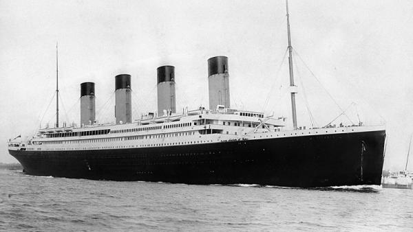 Titanic a partir de Southampton em 10 de abril de 1912 - foto de Francis Godolphin Osbourne Stuart, disponível em wikipedia
