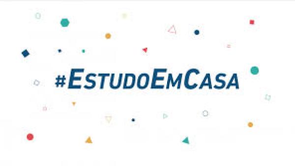 Logotipo do programa #EstudoEmCasa-