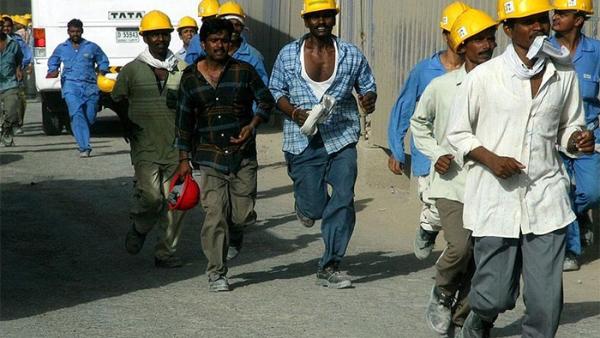 Trabalhadores migrantes no Golfo. Foto de A L´Encontre.