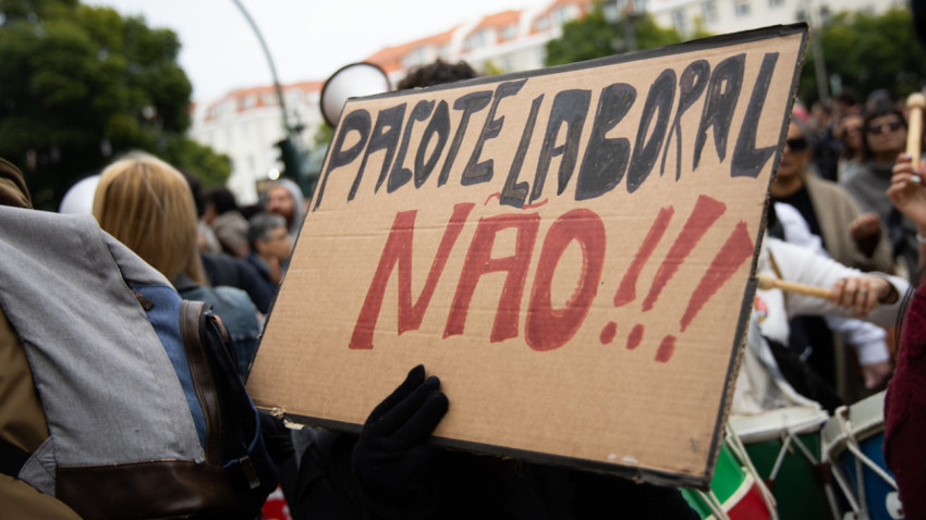 cartaz "Pacote Laboral Não!"