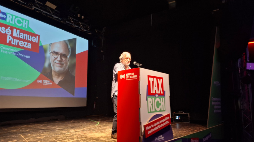 José Manuel Pureza no comicio da Aliança da Esquerda Europeia