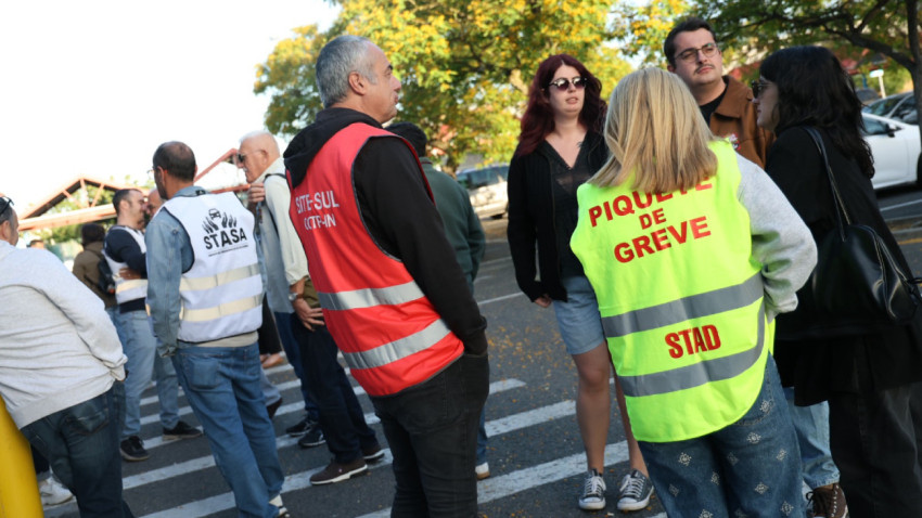 Piquete de greve na Autoeuropa