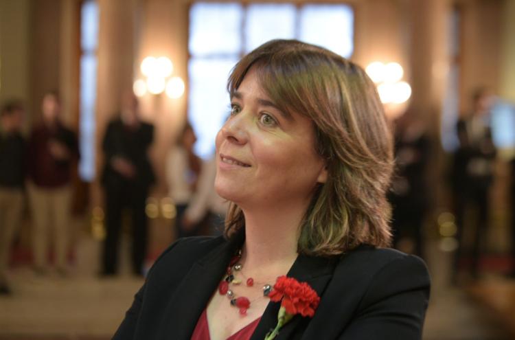 Catarina Martins no Parlamento, 25 de Abril de 2019. Foto de Paula Nunes.