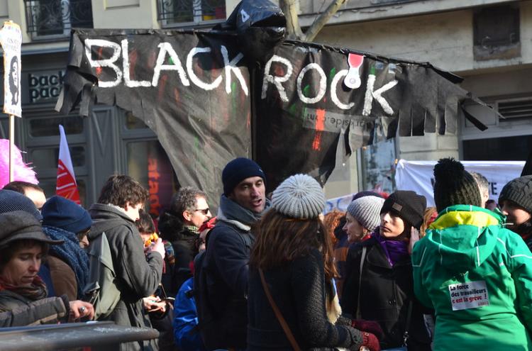 Manifestação contra a BlackRock