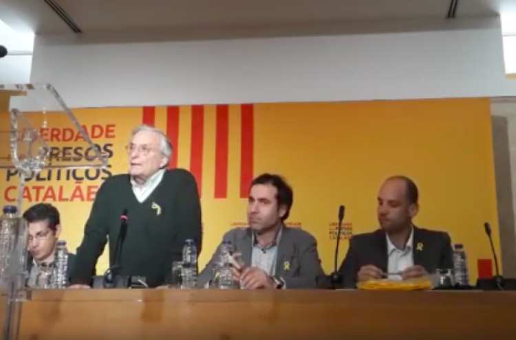 Os participantes defenderam o direito à autodeterminação do povo catalão.