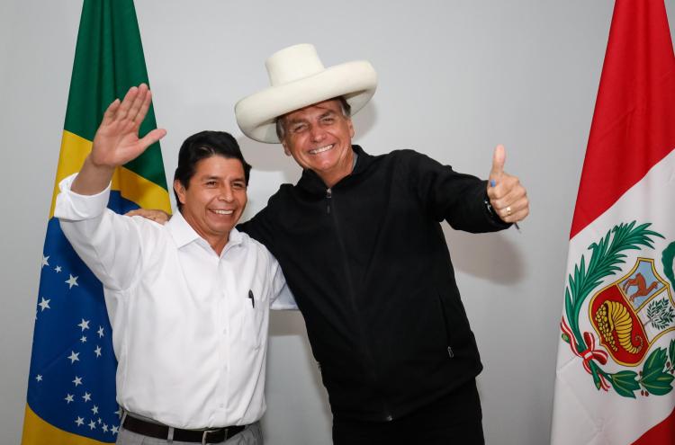 Castillo encontrou-se com Bolsonaro em Porto Velho na Rondônia, o que lhe valeu críticas à esquerda. Foto de Alan Santos/Agência Brasil.