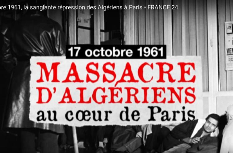 17 de outubro de 1961 - Massacre de argelinos em Paris - Imagem de vídeo da France 24 (2021)