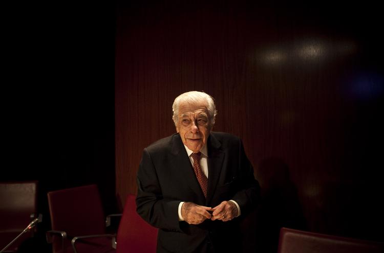 Gonçalo Ribeiro Telles em 2011, na homenagem em seu nome organizada na Fundação Calouste Gulbenkian.