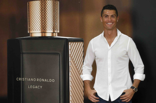 Cristiano Ronaldo no lançamento de um perfume com o seu nome, em setembro, em Madrid.