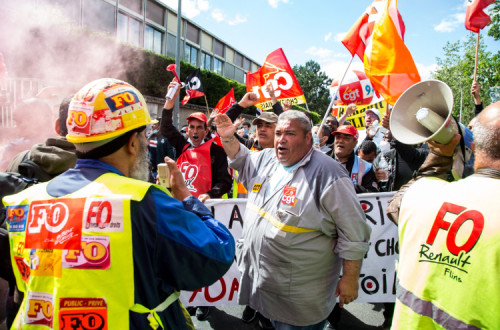 Protesto contra encerramento da fábrica da Renault