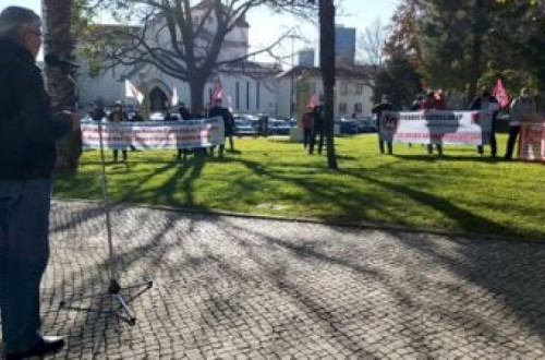 Trabalhadores da IP em plenário no dia 3 de dezembro. Foto da Fectrans.