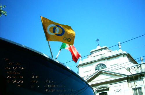 Bandeira da Carris. Foto de Tuválkin/Flickr.