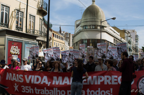 35 horas de trabalho para haver mais emprego. Foto de Eduardo Rocha