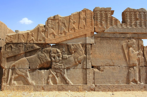 Monumento em Persépolis, no Irão, considerado Património da Humanidade. Junho de 2015.