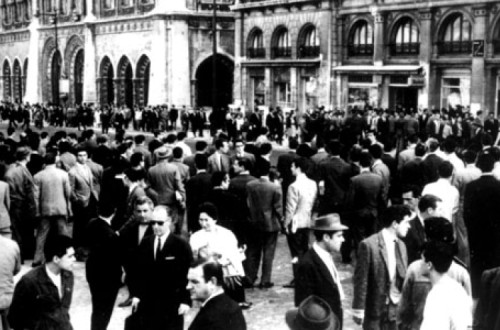 1º de Maio de 1962 – foto de Blogue O Castendo, António Vilarigues https://ocastendo.blogs.sapo.pt/1378275.html