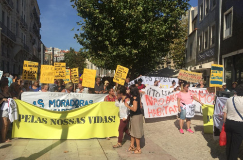 Manifestação pelo direito à habitação, setembro de 2018, Lisboa. Foto esquerda.net.