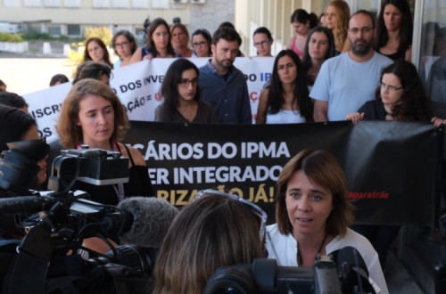 Catarina Martins no IPMA, 2 de setembro de 2019. Foto: Paula Nunes.