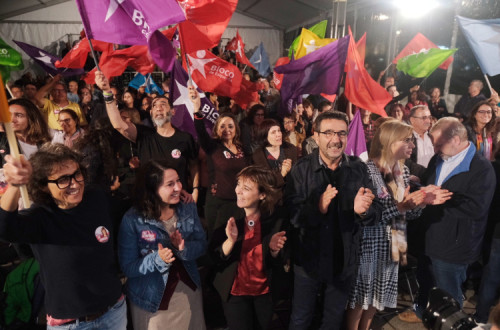 Comício do Bloco em Braga, 1 de outubro de 2019. Foto: Paula Nunes.