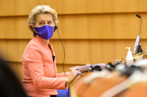 Ursula von der Leyen no debate do Estado da União.
