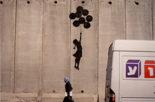 grafitti de Banksy no muro da Palestina