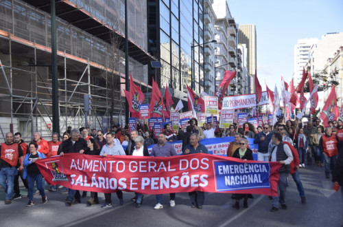CGTP em manifestação. Foto da CGTP.