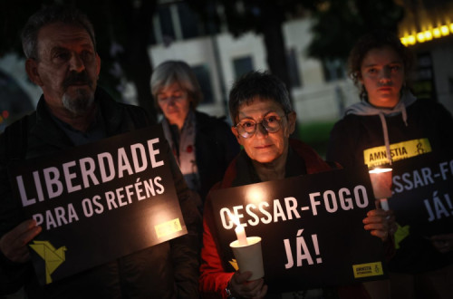 Vigília da Amnistia Internacional em Lisboa