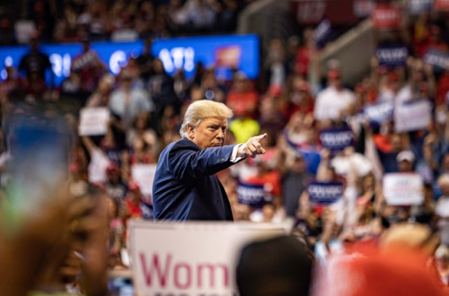 Donald Trump num comício