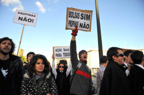 Manifestação estudantil em 2010.