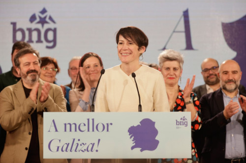 Ana Pontón na noite eleitoral.